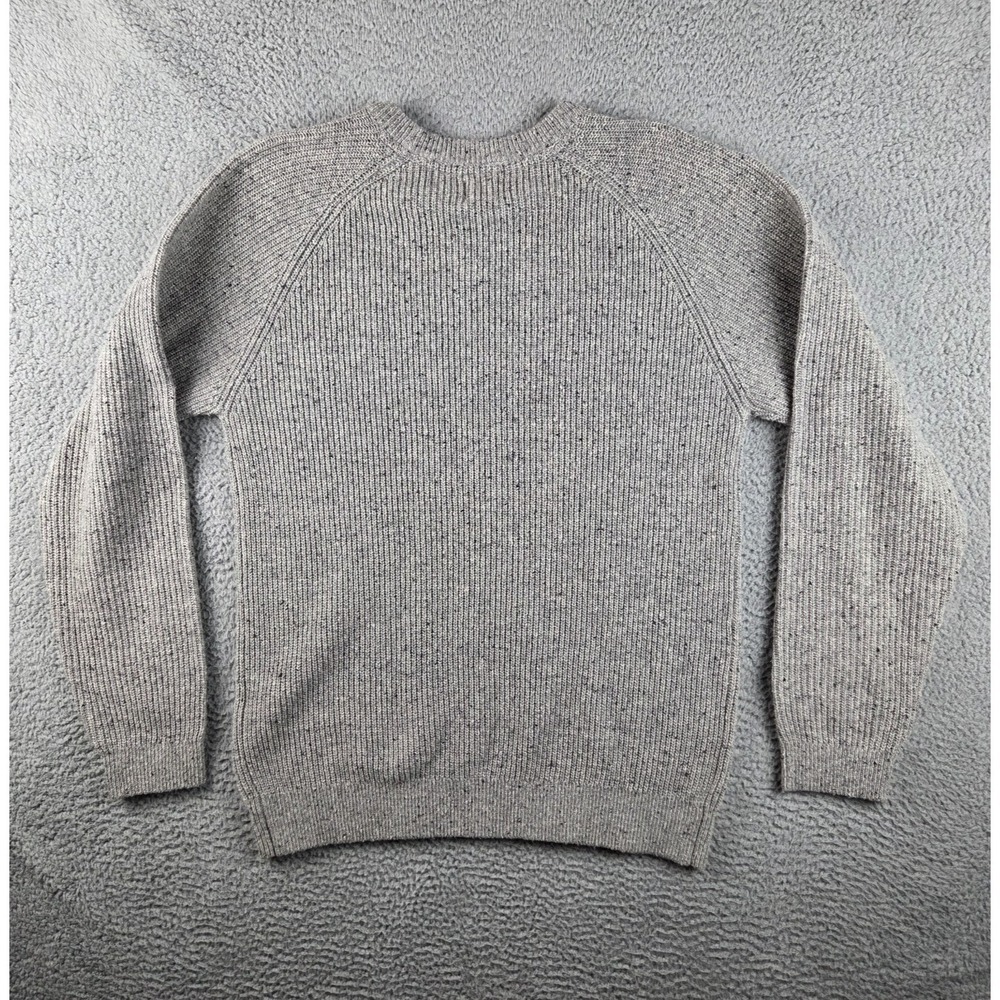 Flint and Tinder Donegal Sweater Mens 2XL Gray  Elbow Patches Lambswool Crewneck - Picture 8 of 8